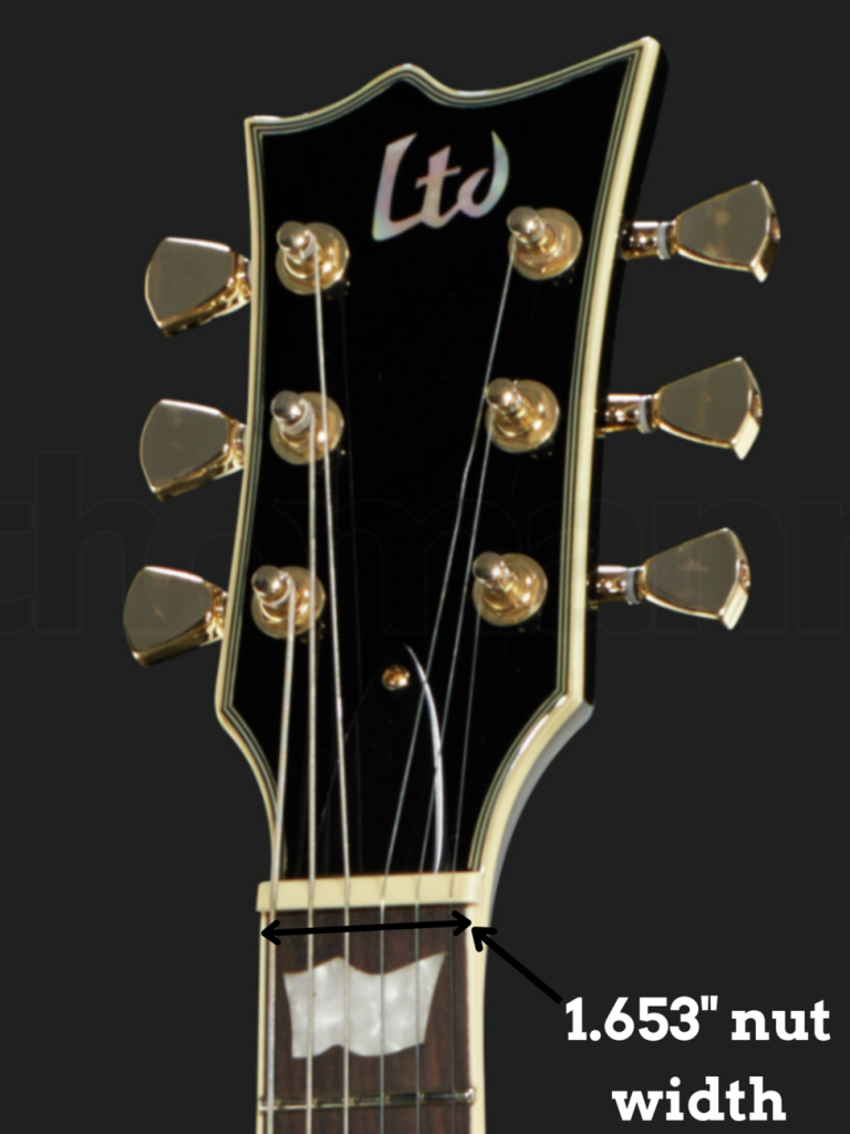 Image reveals ESP LTD Ec 256 nut width