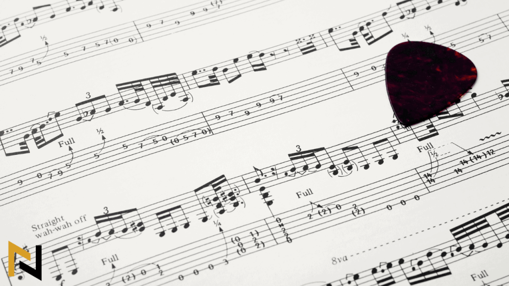 image shows guitar tablature for learning how to read guitar tabs