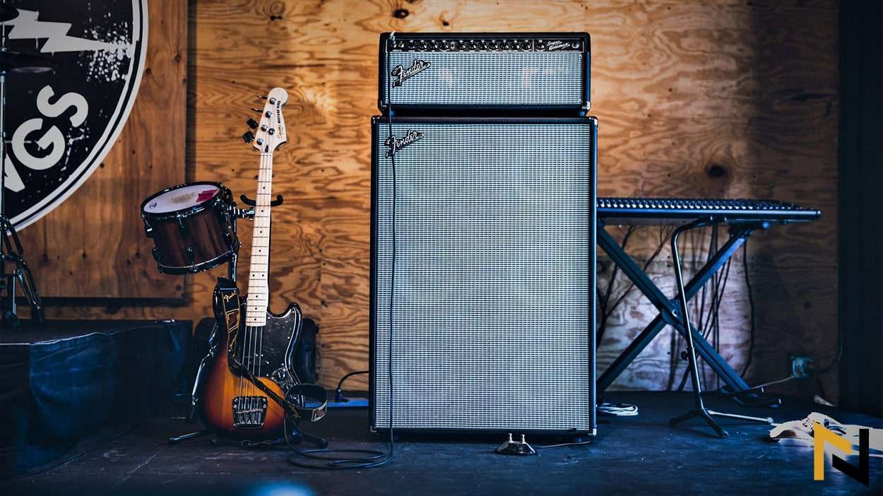 image of open back guitar amp