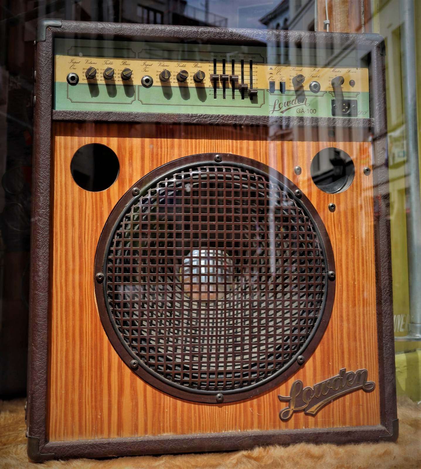 Old open-back guitar amplifier