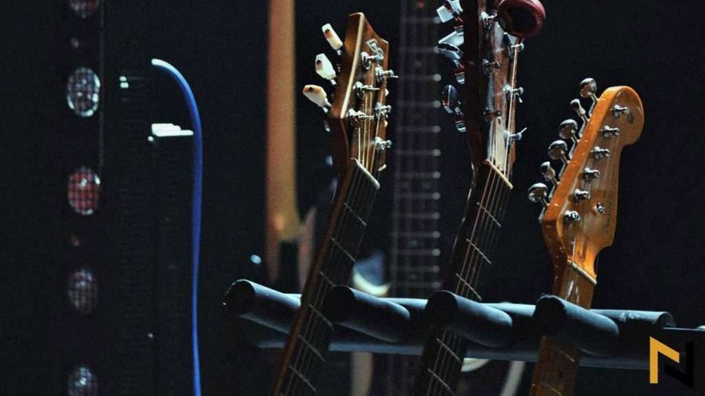 Photo shows readers multi-guitar stand