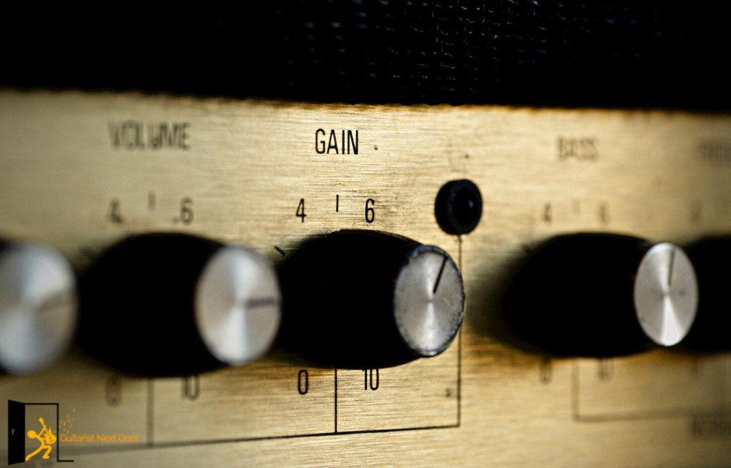 photo displays gain of a guitar amp
