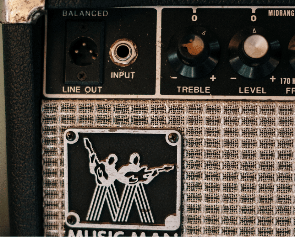 photo shows a line out jack in a guitar amp