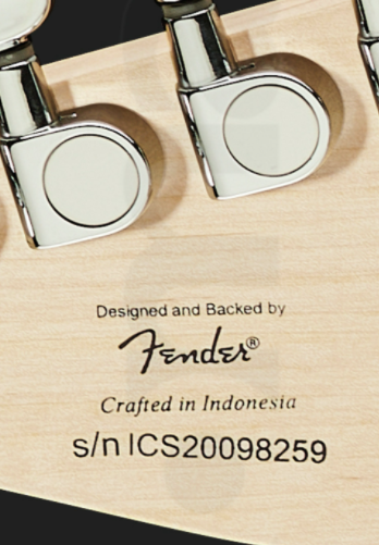 photo reveals where Fender Mini Strats are made