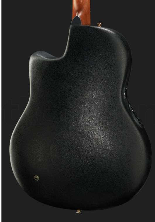 photo displays backside of the Ovation Celebrity Elite Plus CE44P-FKOA