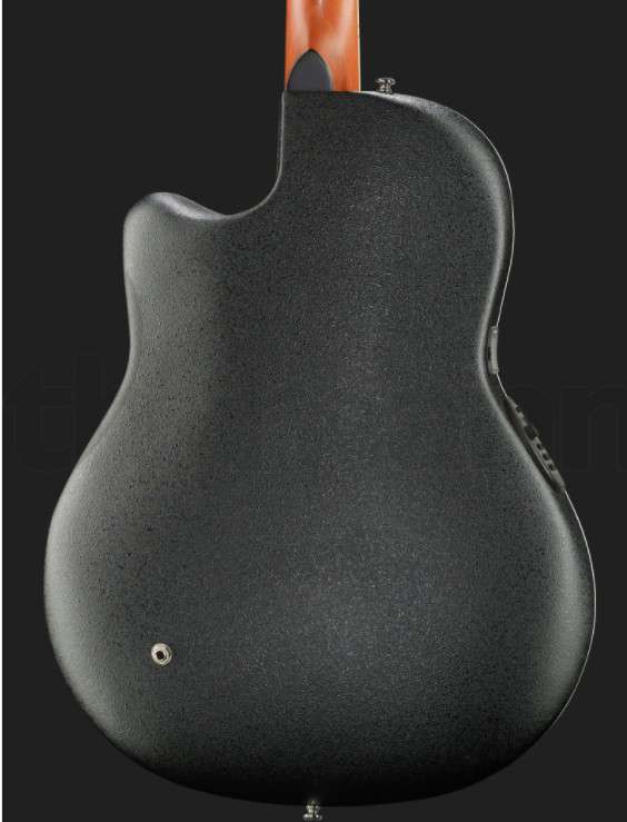 photo displays backside of the boyd of Ovation Celebrity Plus Super Shallow