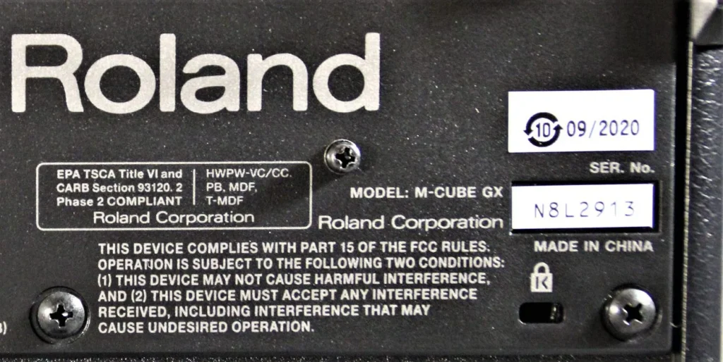 photo reveals where roland micro cube gx is made