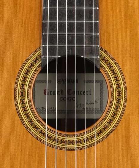 photo reveals that Yamaha GC42C Classical guitar is made in Japan