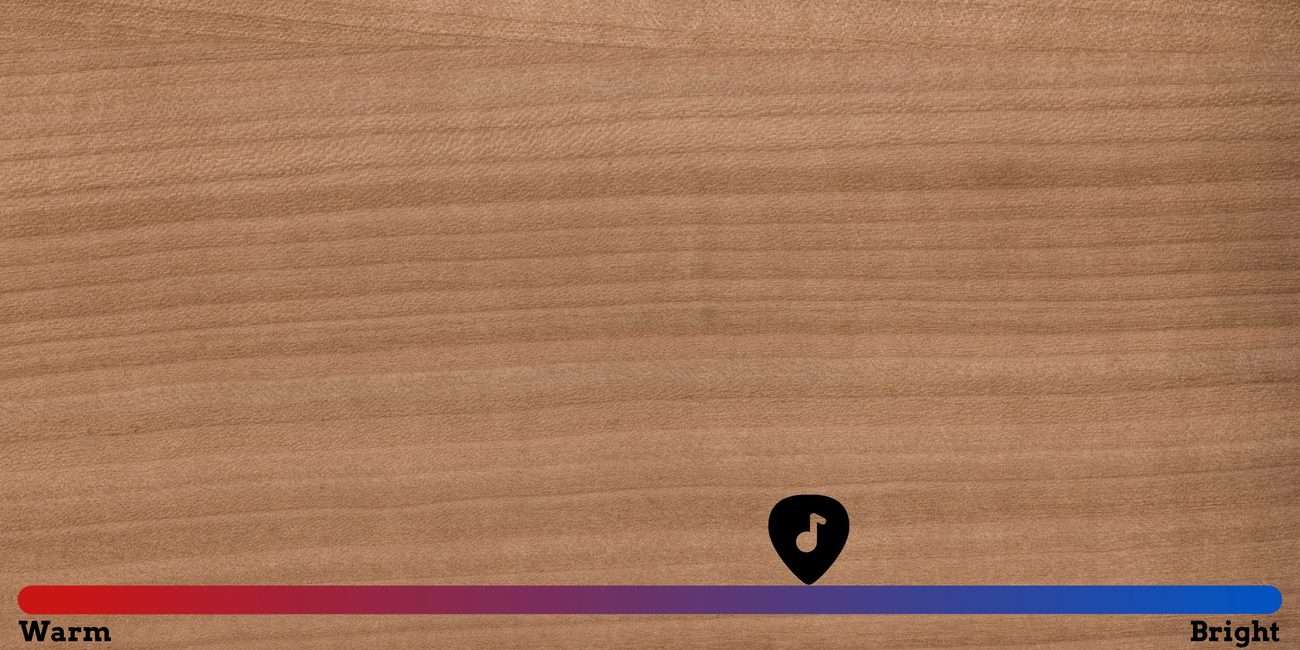 displays cherry wood and reveals how it can affect the sound of electric guitar