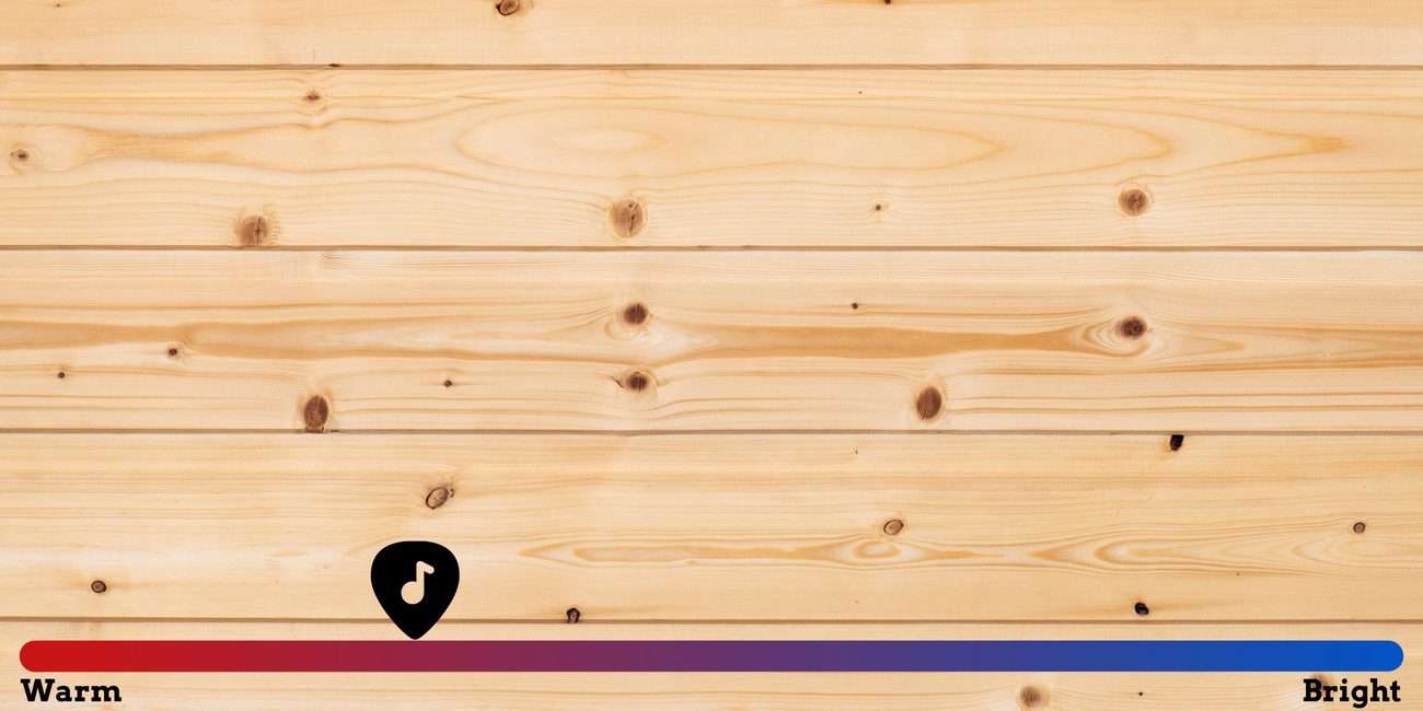 displays pine wood and reveals how it can affect the sound of electric guitar