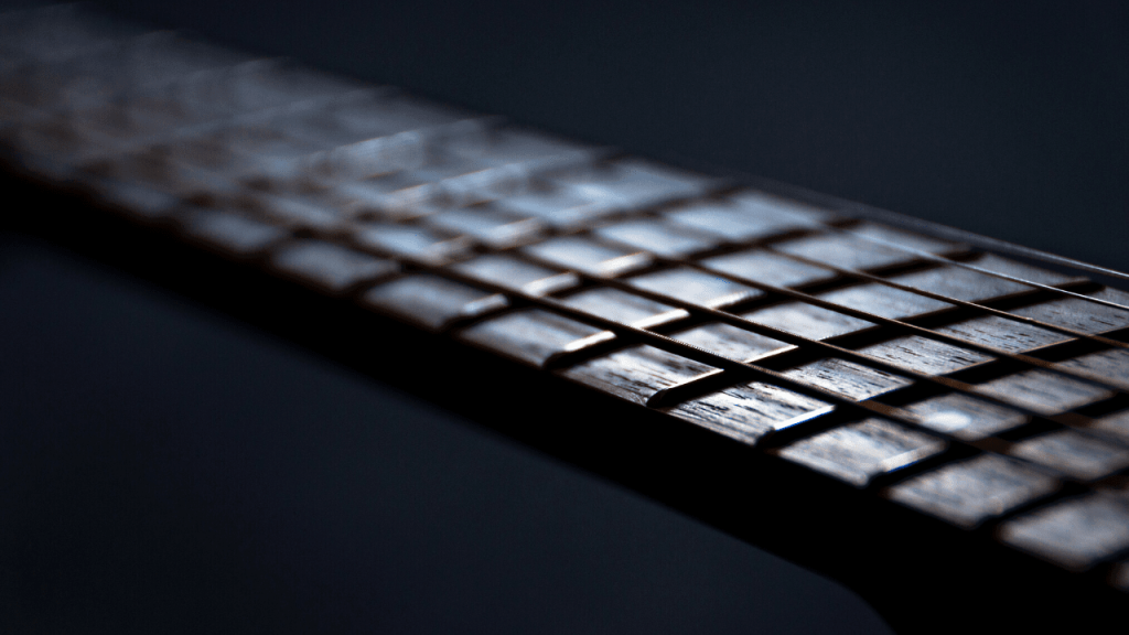 displays a Guitar with D Shaped Neck