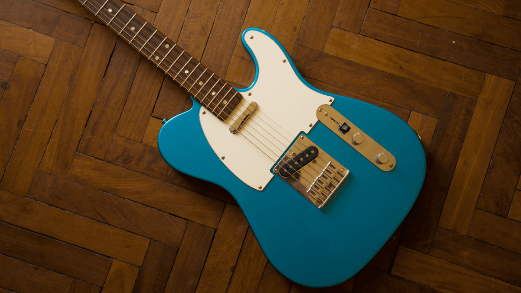displays a Telecaster Style Copy Guitar