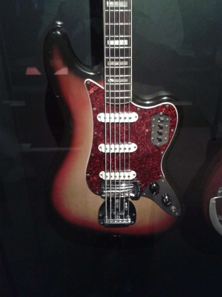 displays George Harrison's 1963 Fender VI