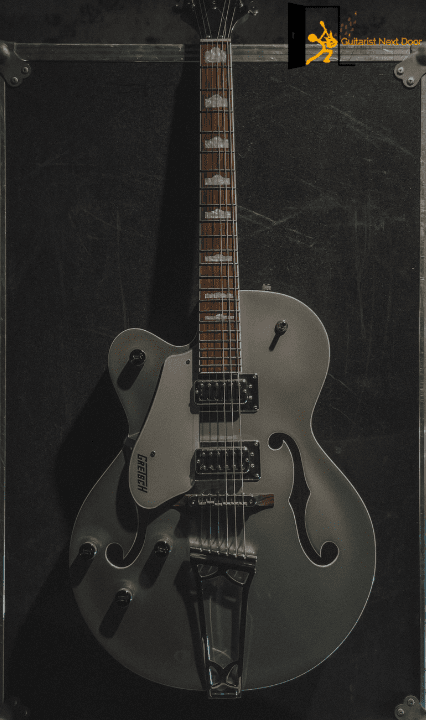 displays Hollowbody electric guitar bodyshape