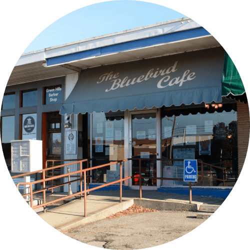 displays Bluebird Cafe Nashville