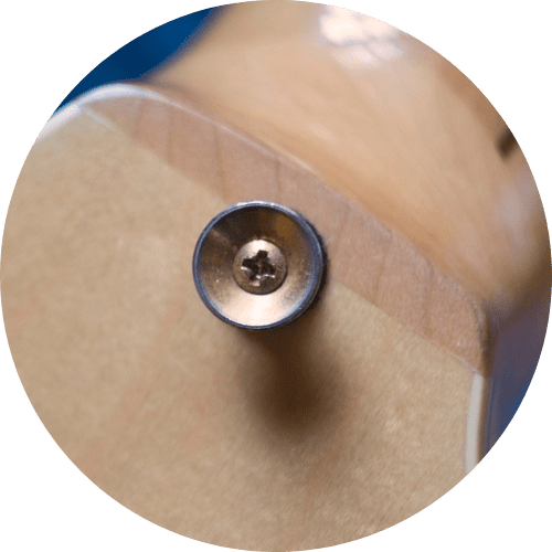 displays Strap button of an Electric guitar