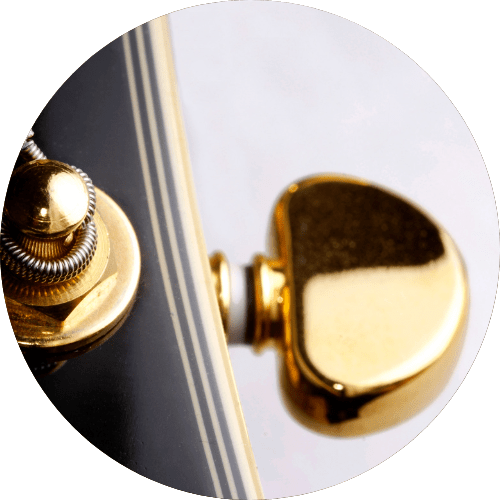 displays Tuners of Electric guitar