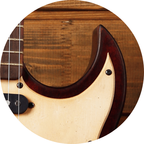 displays cutaway of an Electric guitar