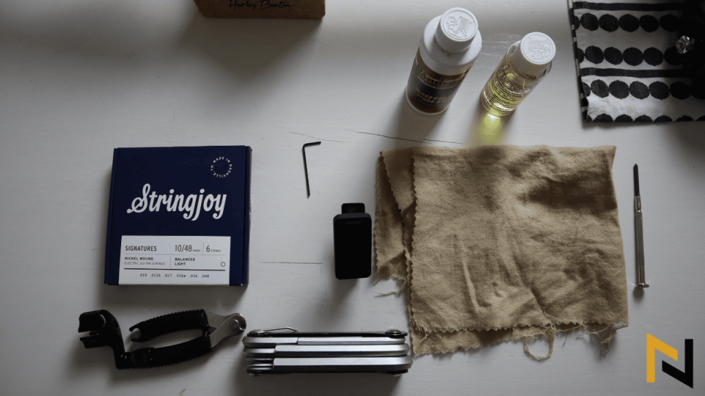 Displays Equipment Needed in String Change