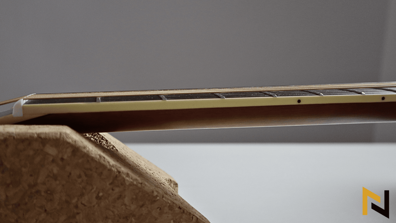 display acoustic guitar and it's action