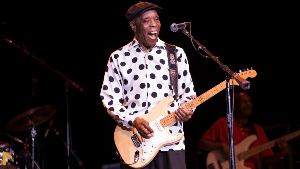 displays Buddy Guy