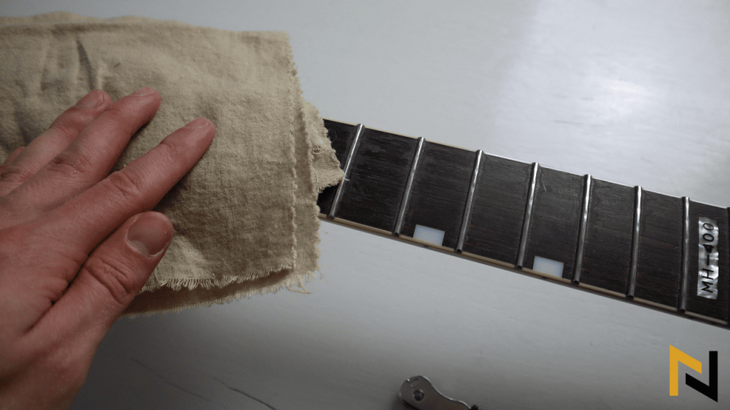 cleaning the fretboard when the strings are off
