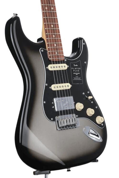 Fender Player Plus Stratocaster HSS Electric Guitar - Silverburst with Pau Ferro Fingerboard