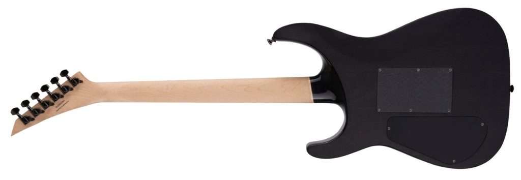 Jackson Pro Soloist showing maple neck with compound radius fingerboard