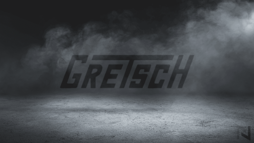 image showing the gretsch logo in smoke to introduce our 5 Best Gretsch Acoustic Guitars