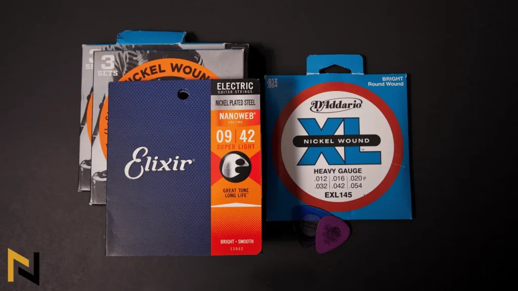 image shows best electric guitar strings