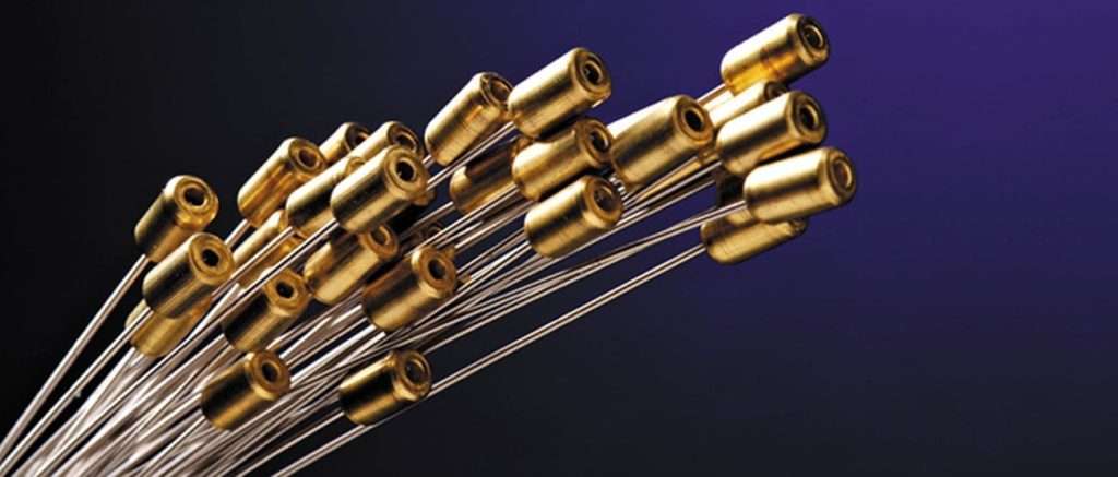 image shows the unique bullet end strings made by Fender Guitars