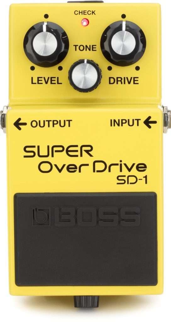 image shows Boss SD-1 Super Overdrive Pedal