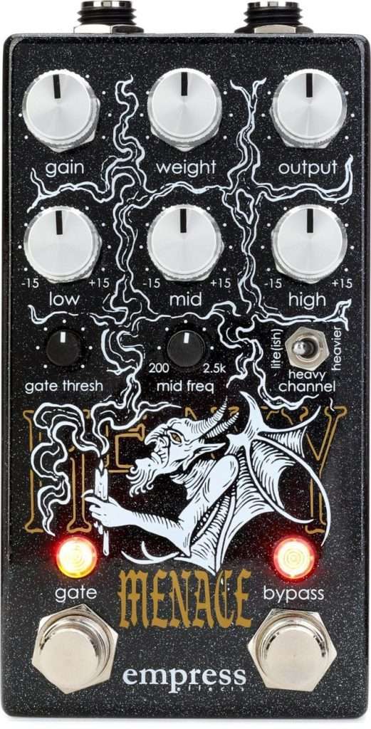 image shows Empress Effects Heavy Menace Distortion Pedal
